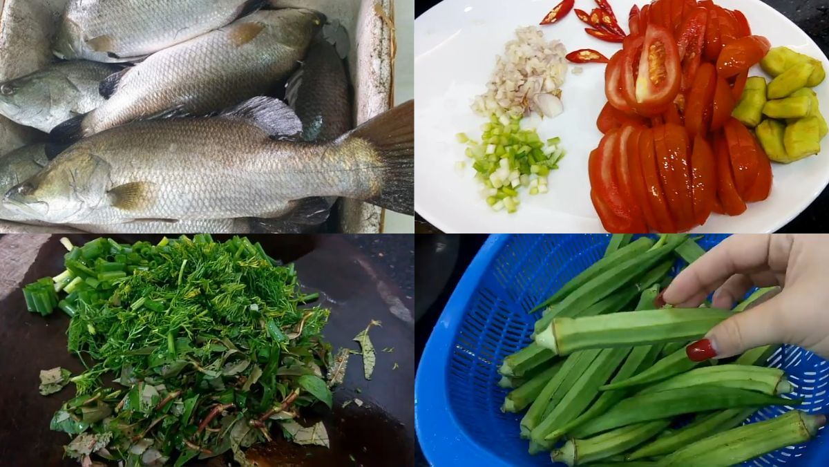 Nguyên liệu món ăn lẩu cá vược