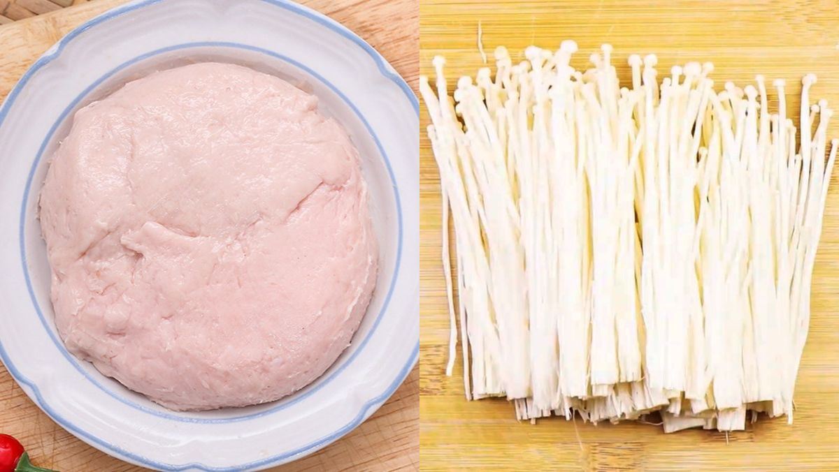 Nguyên liệu món ăn cách nấu canh mọc nấm kim châm