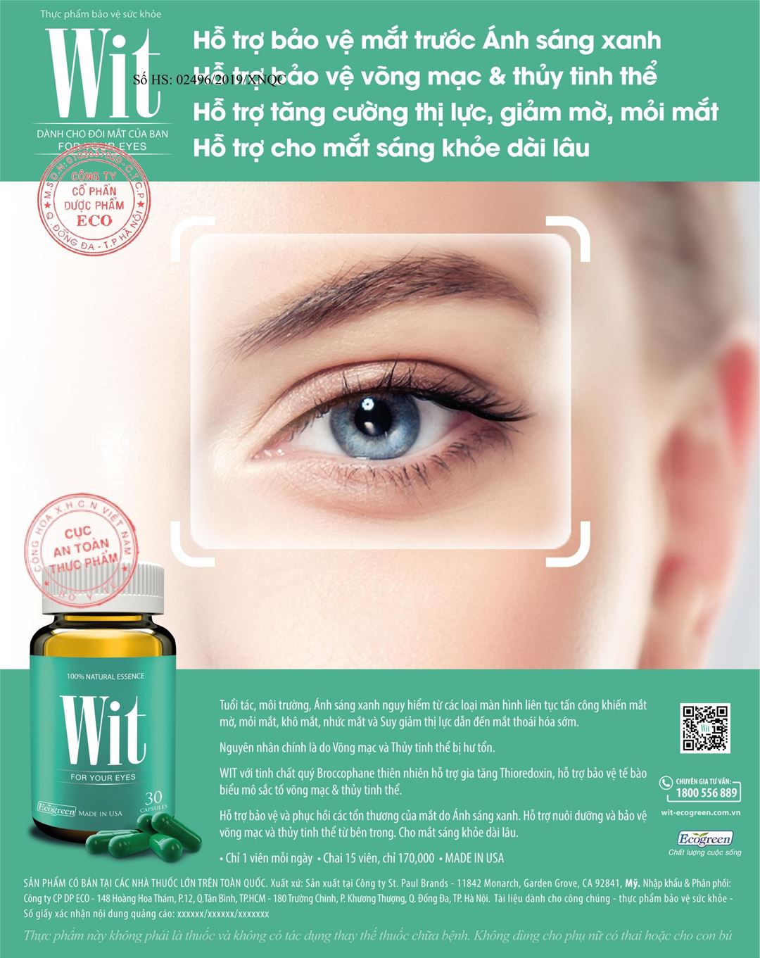 Bổ Mắt Wit hộp 60 viên