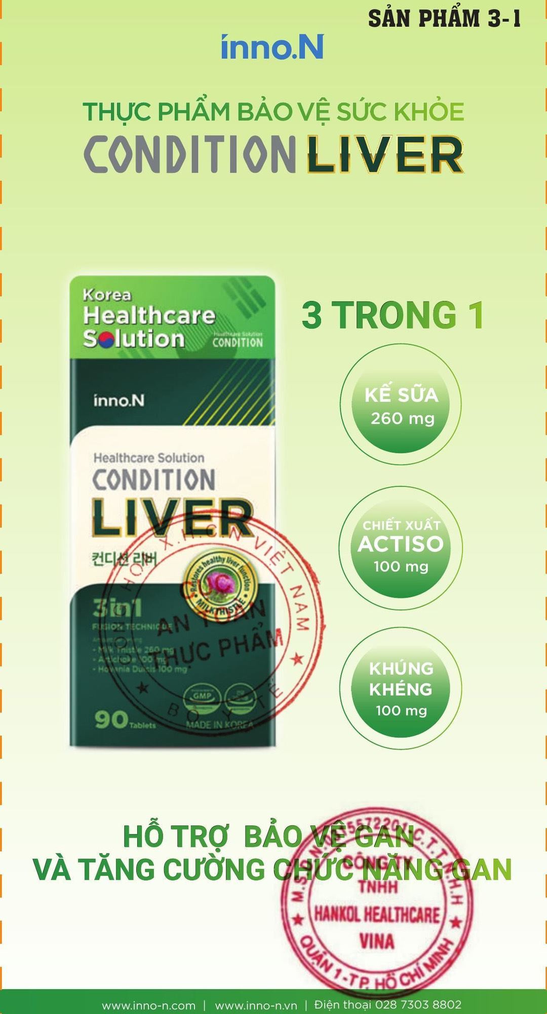 Condition Liver hỗ trợ tăng cường chức năng gan hộp 90 viên