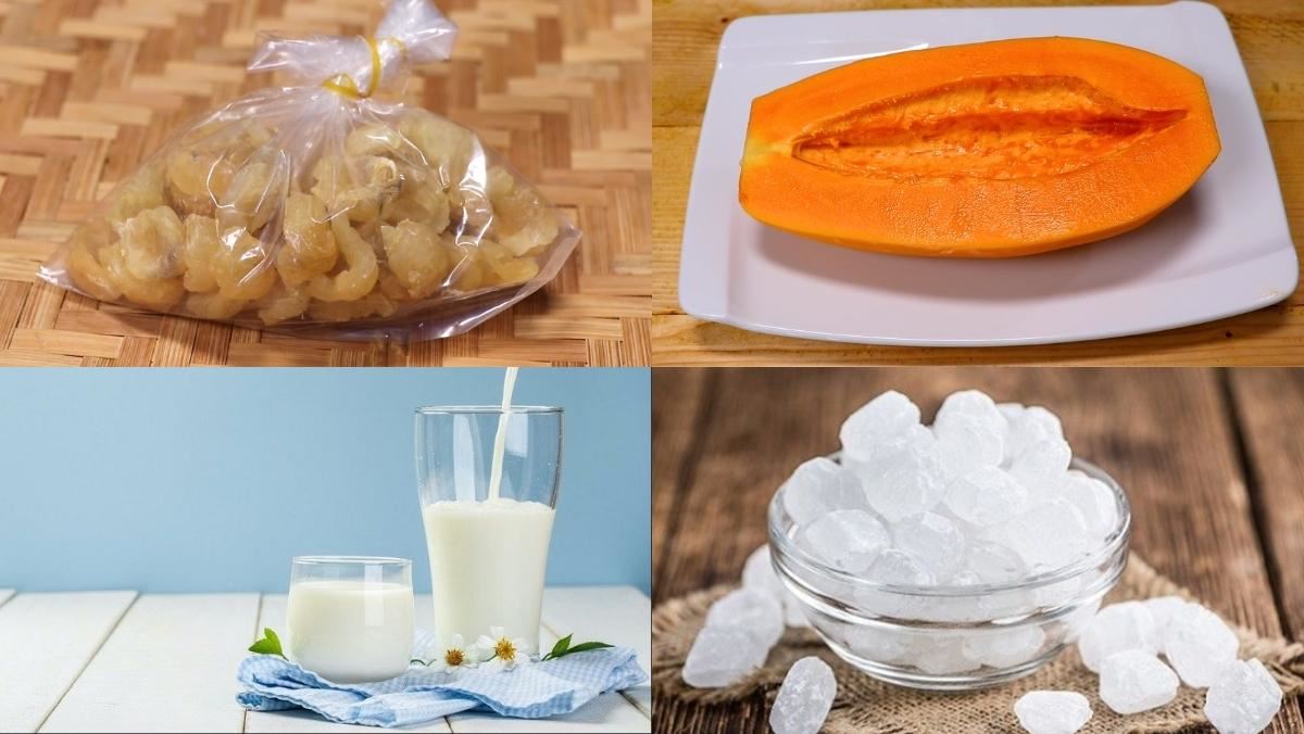 Nguyên liệu món ăn chè tuyết giáp