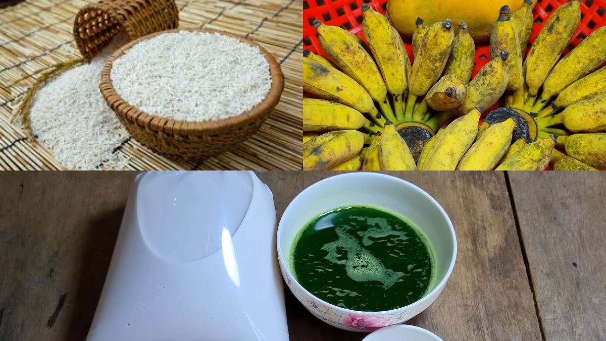 Nguyên liệu món ăn bánh tét bằng lá chuối