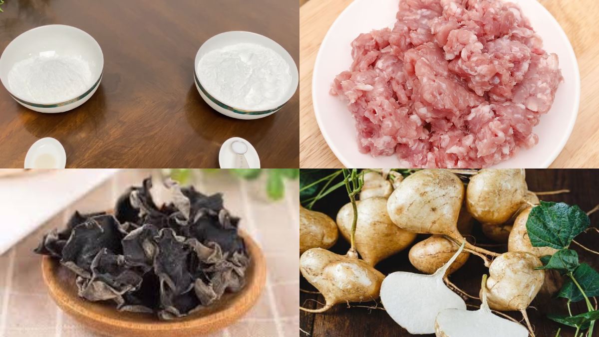 Nguyên liệu món ăn bánh cuốn bằng bột gạo