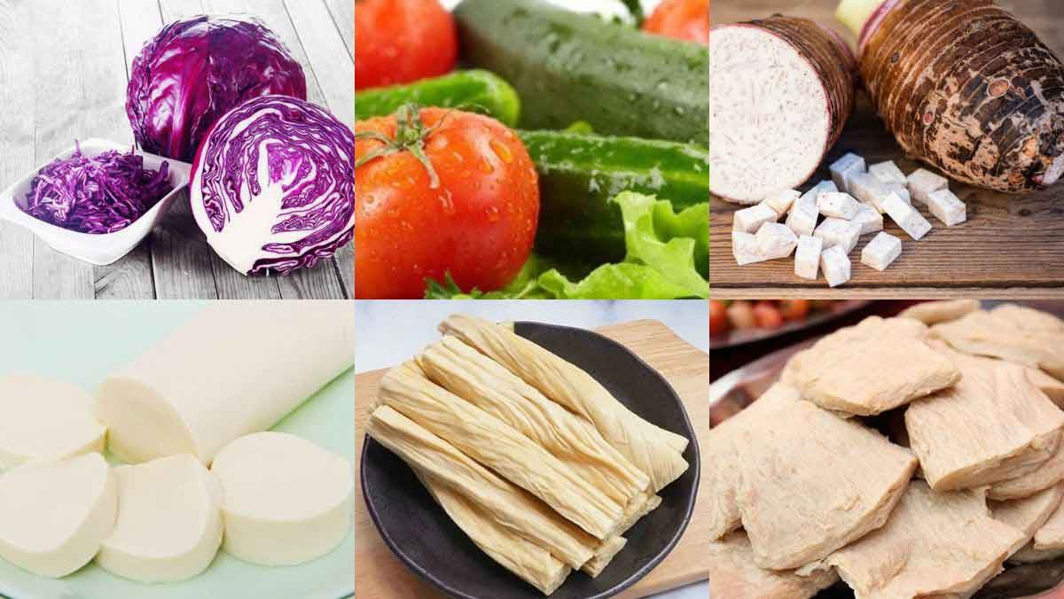 Nguyên liệu món ăn hamburger chay