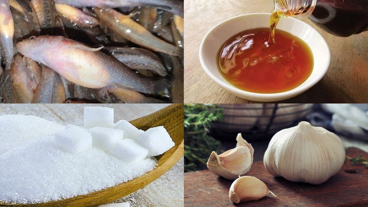 Nguyên liệu món ăn cá bống trứng kho tiêu