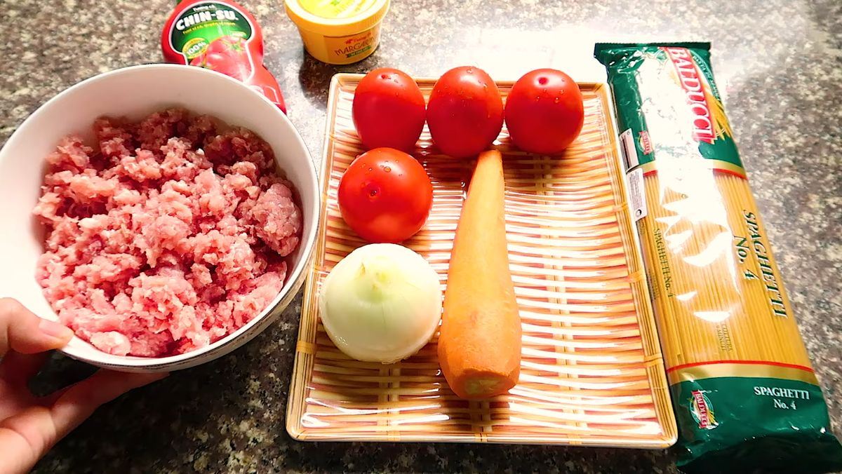 Nguyên liệu món ăn mì spaghetti