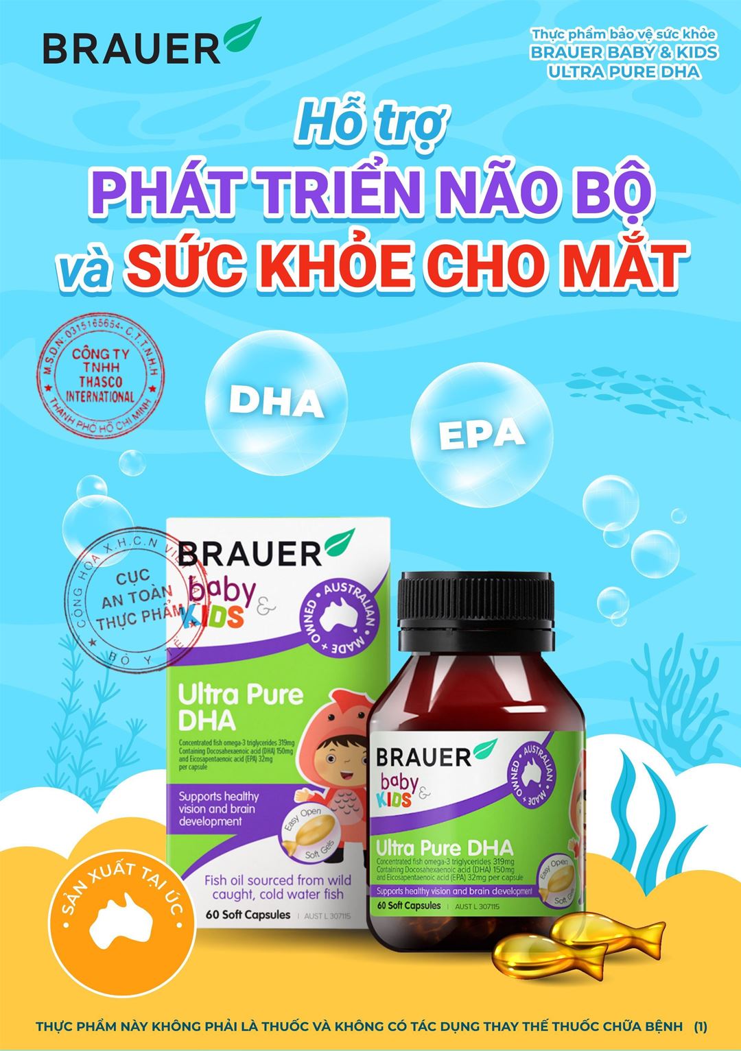 Brauer Baby & Kids Ultra Pure Dha 60 Soft Gels