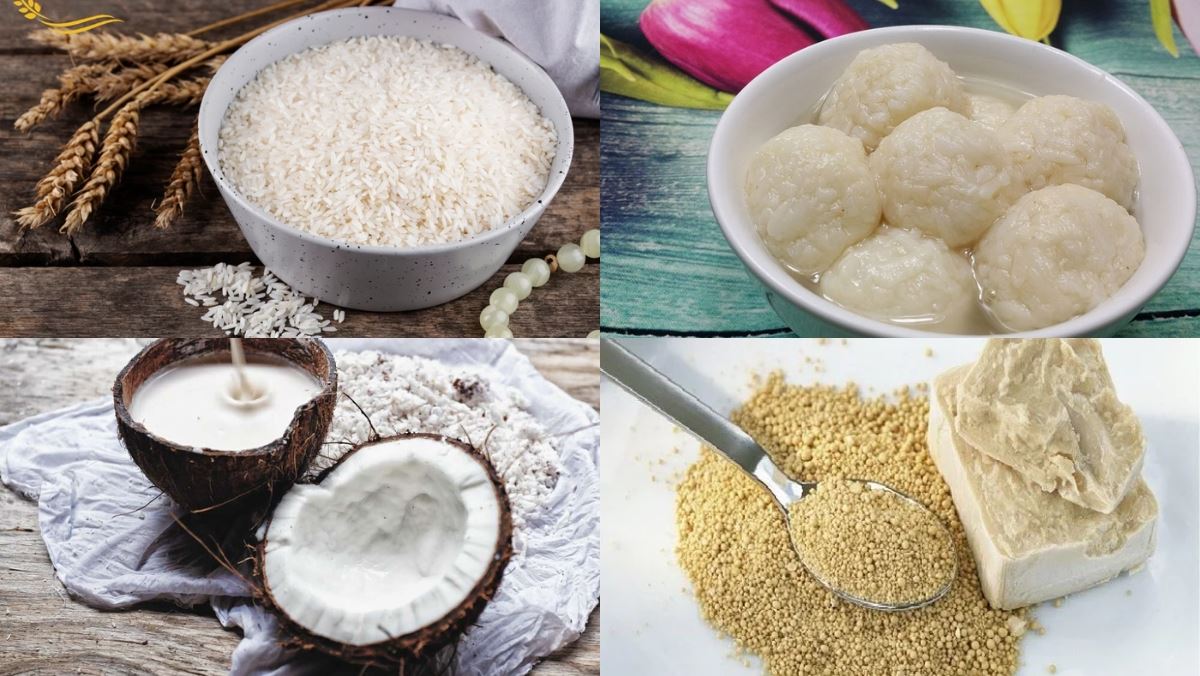 Nguyên liệu món ăn bánh bò truyền thống