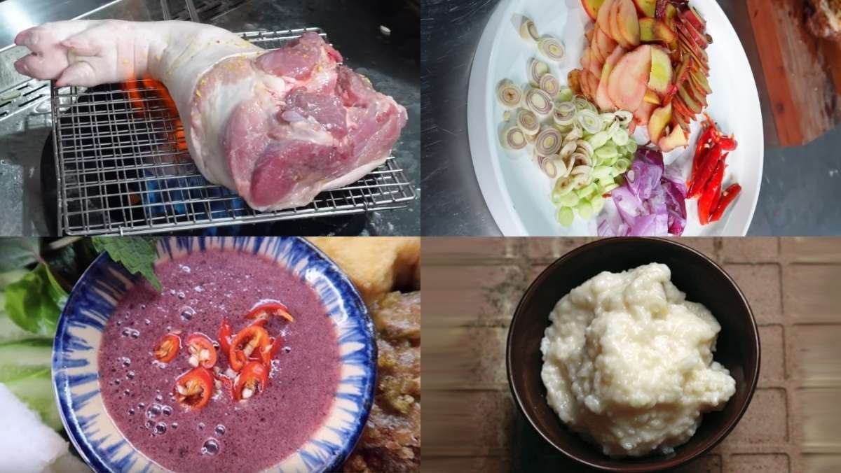 Nguyên liệu món ăn giò heo nấu giả cầy miền bắc