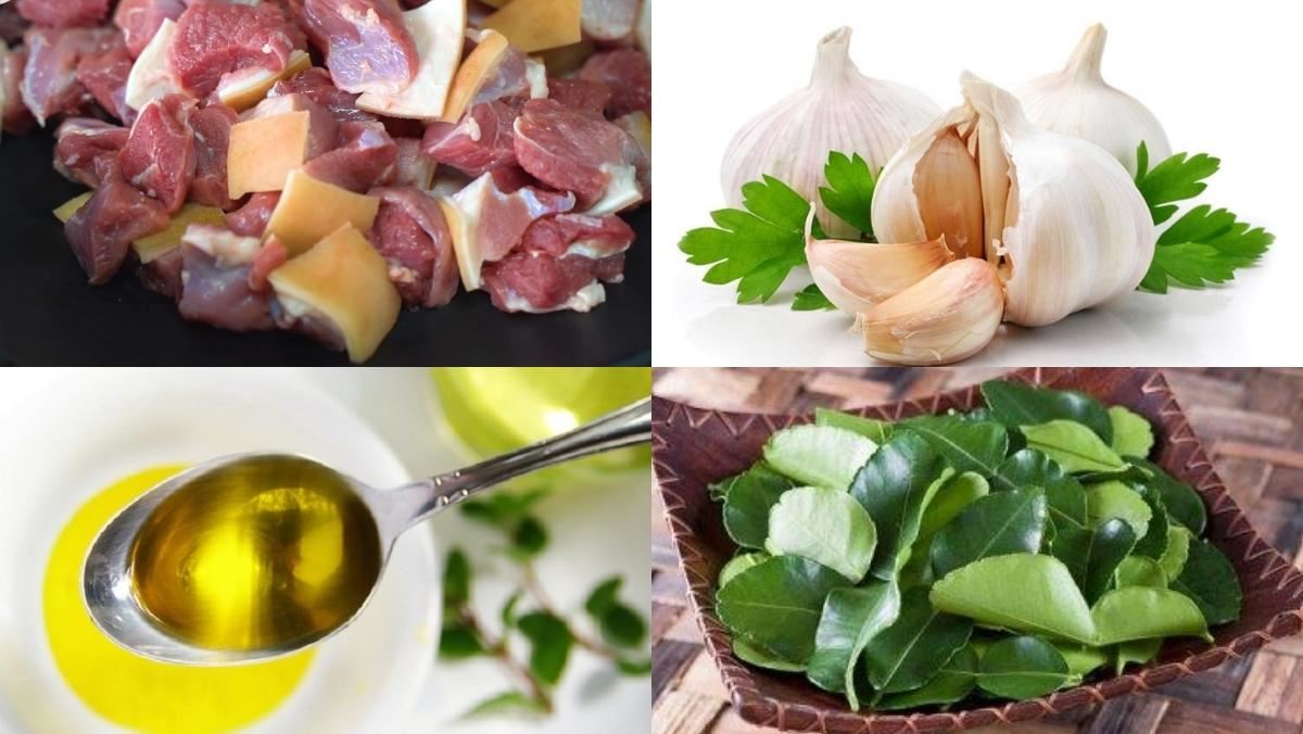 Nguyên liệu món ăn dê chao tỏi