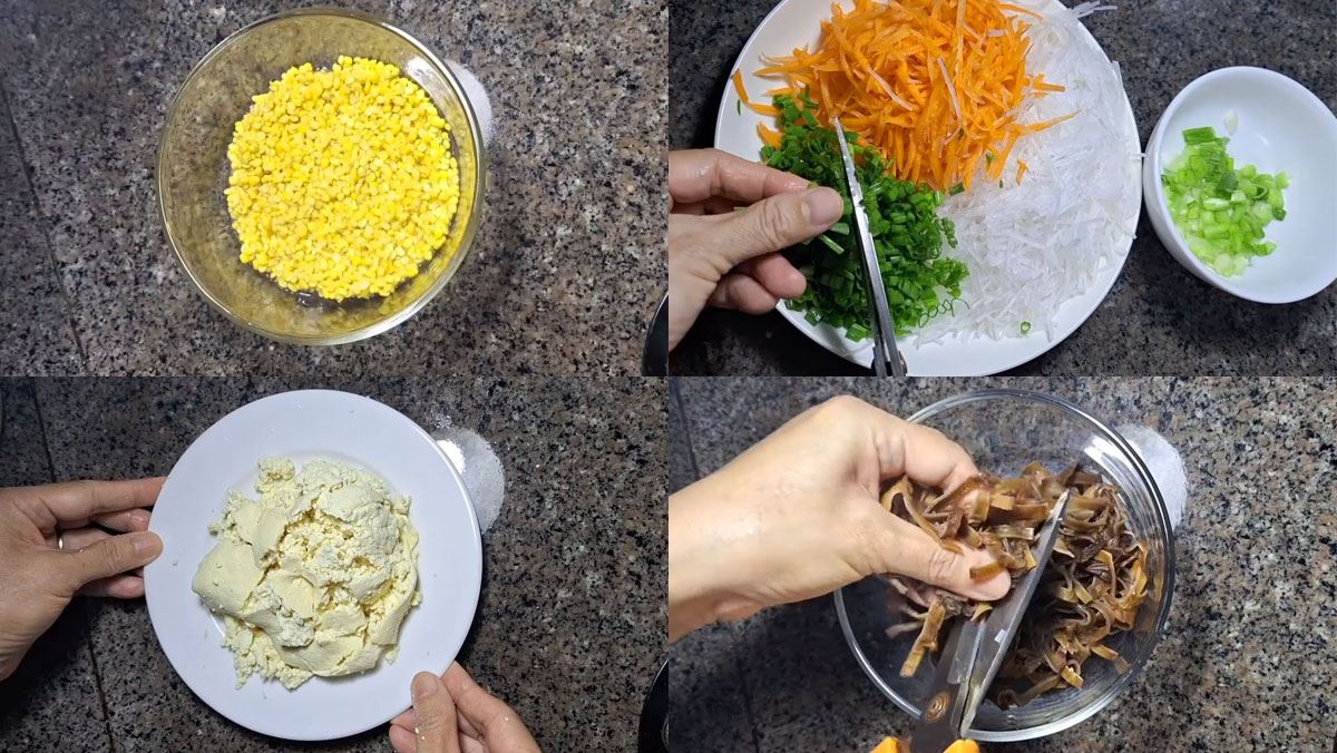 Nguyên liệu món ăn chả ram chay