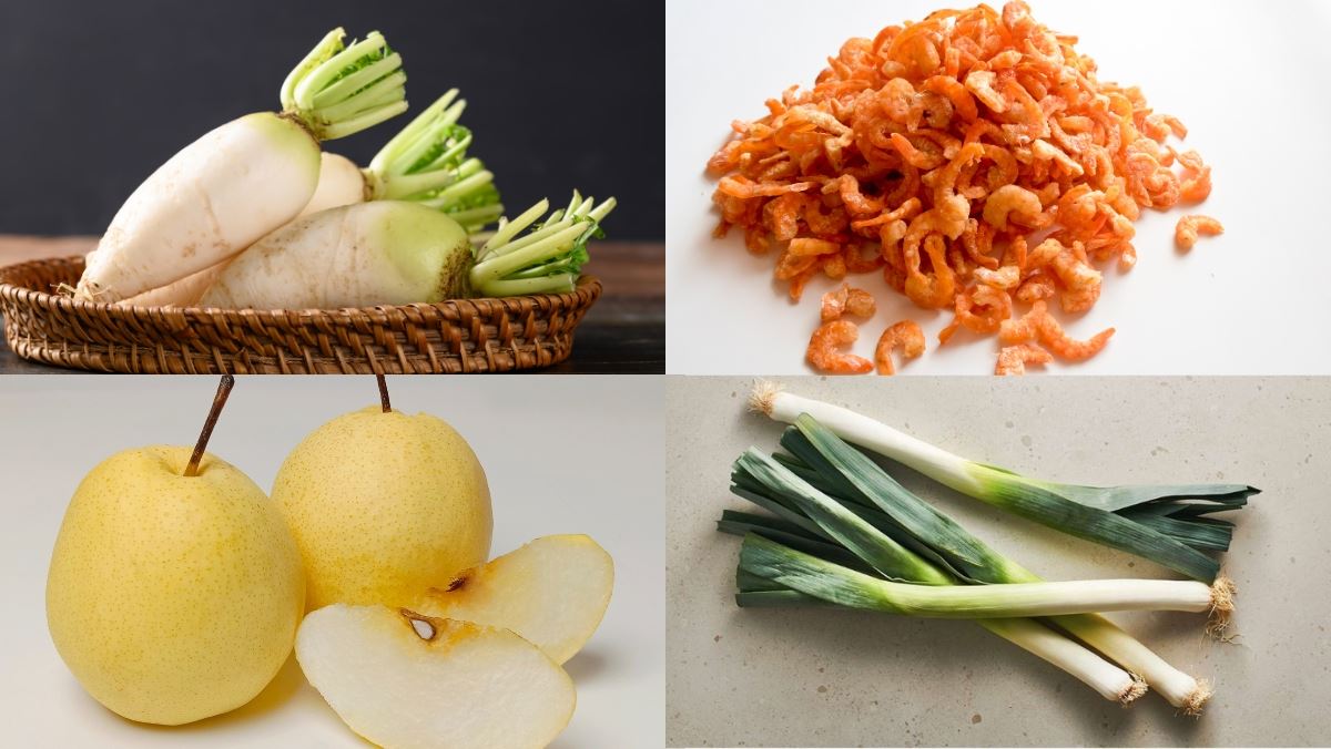 Nguyên liệu món ăn kim chi củ cải trắng