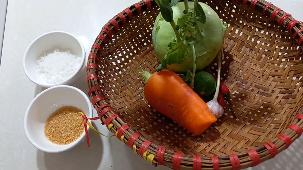 Nguyên liệu món ăn su hào muối xổi