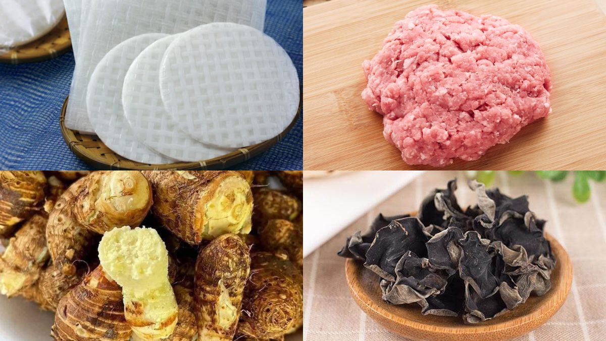 Nguyên liệu món ăn chả giò miền tây
