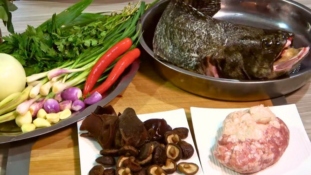 Nguyên liệu món ăn cá bống mú hấp hồng kông