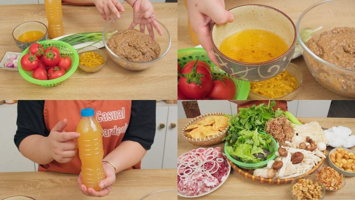 Nguyên liệu món ăn cách nấu lẩu cua đồng miền bắc