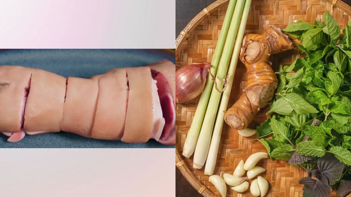 Nguyên liệu món ăn chân giò giả cầy không cần mẻ