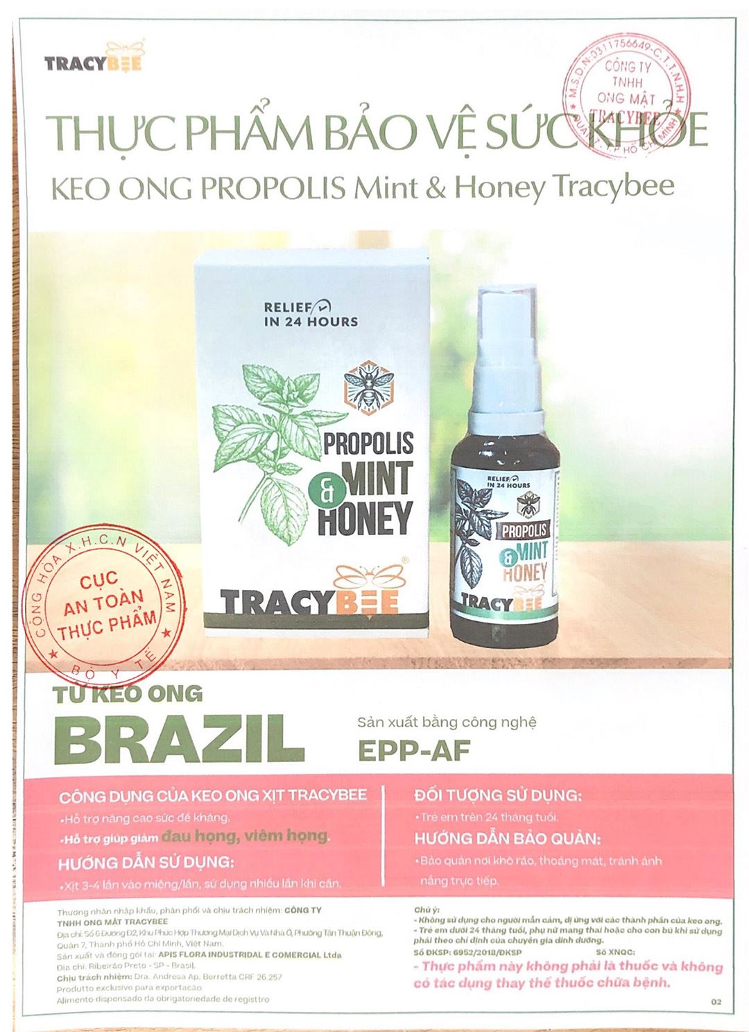 Keo Ong Propolis Mint & Honey TracyBee