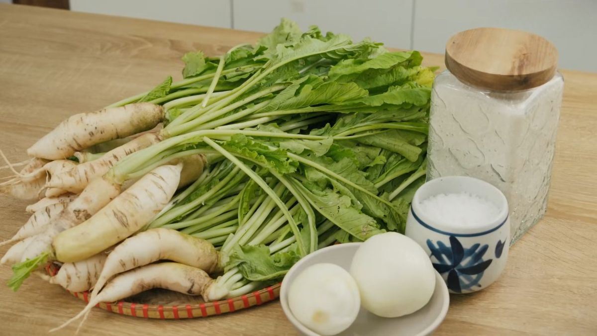 Nguyên liệu món ăn muối dưa củ cải