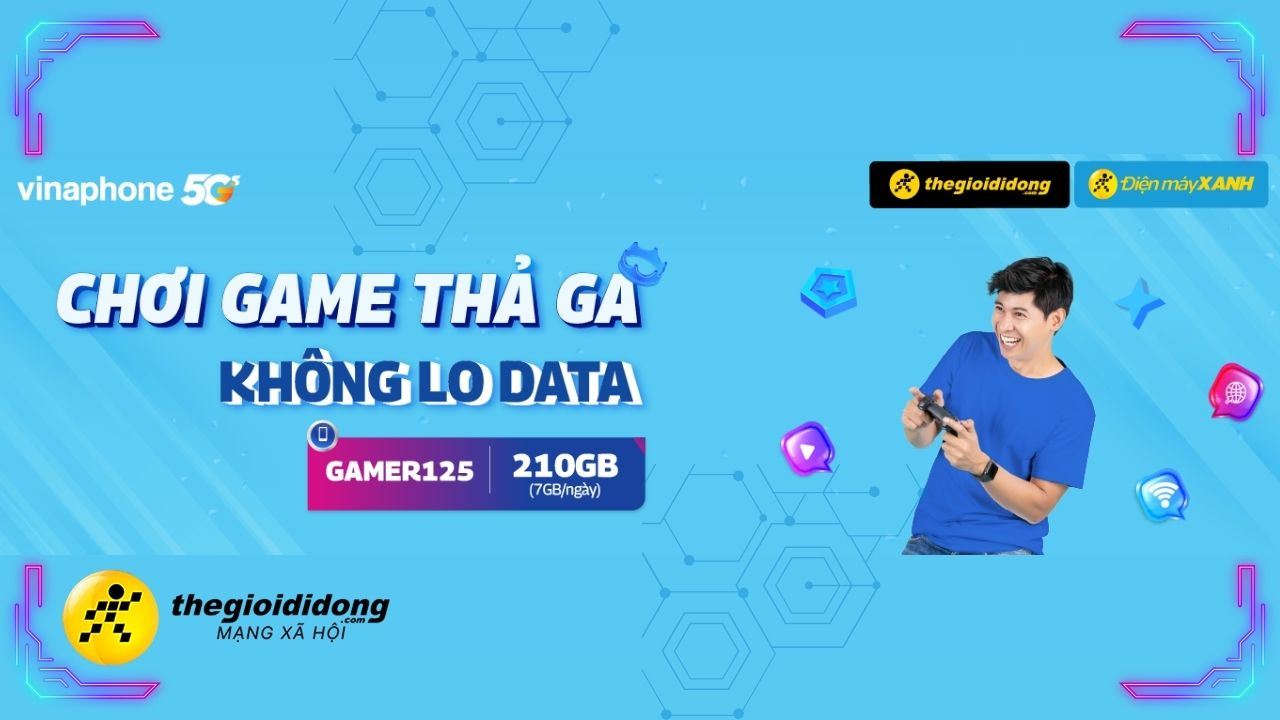 Chiến game thả ga - Không lo hết data cùng gói cước GAMER125 tại TGDĐ