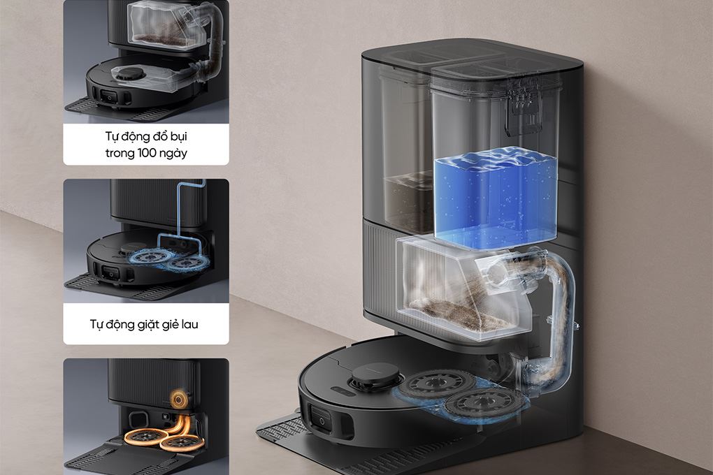 Robot hút bụi lau nhà Dreame D20 Ultra Đen Màu Đen