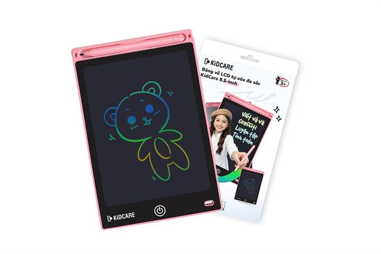 Bảng vẽ tự xoá đa sắc KidCare màn hình LCD 8.5 inch H8M2 Màu Hồng