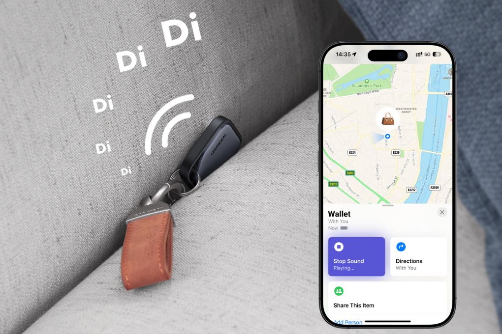 Thiết bị định vị thông minh Smart Finder Ugreen CM816 45297 Màu Đen