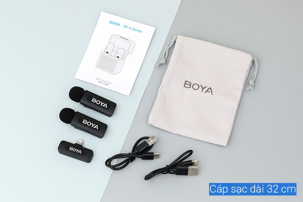 Micro không dây BOYA BY-V2 V2.0 Màu Đen