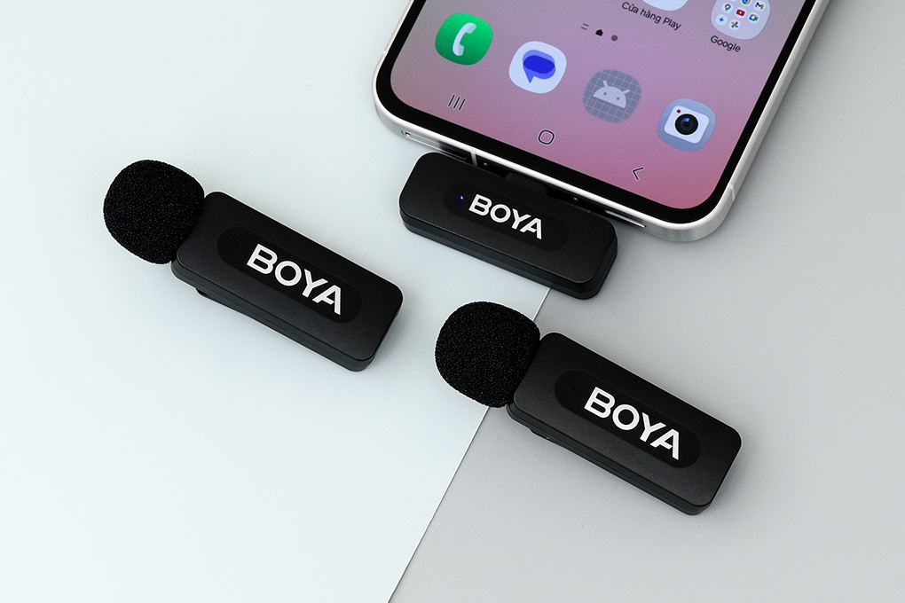 Micro không dây BOYA BY-V20 V2.0 Màu Đen
