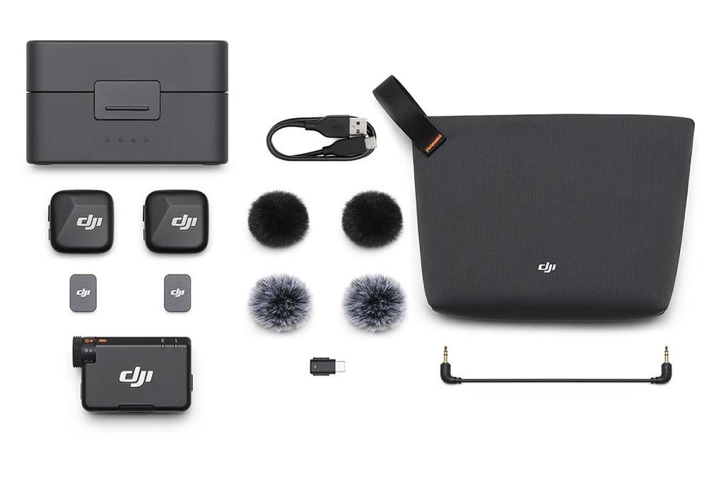 Thiết bị thu âm không dây DJI Mic Mini (2TX + 1RX + 1 Hộp sạc Mic)_DMMT01&DMMR01&DMMC01 Màu Đen