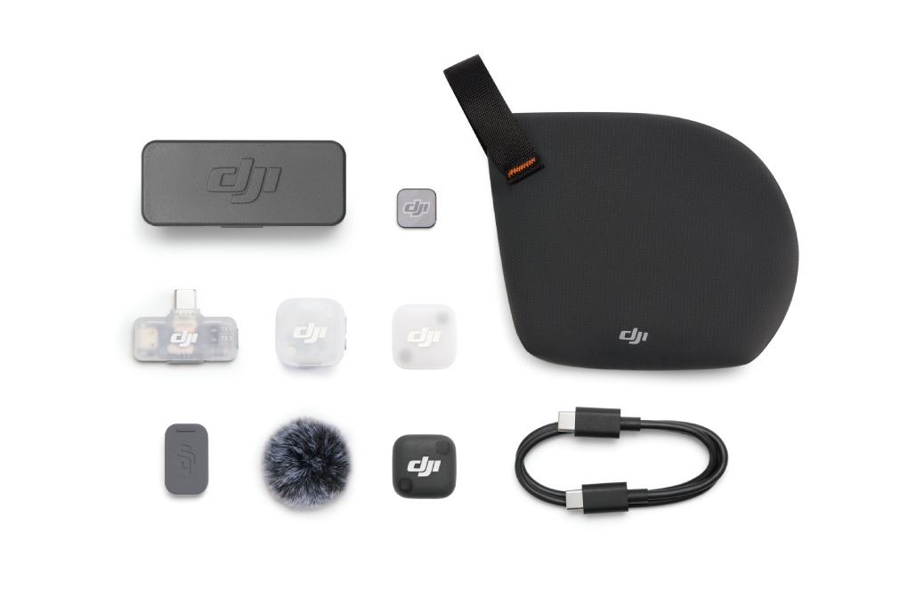 Thiết bị thu âm không dây DJI Mic Mini 2 (1 TX + 1 Mobile RX + 1 Hộp sạc Mic)_DMMT02&DMMR02&DMMCS2_1TX Màu Đen
