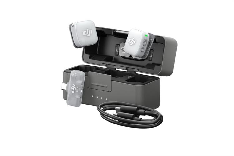Thiết bị thu âm không dây DJI Mic Mini 2 (2 TX + 1 Mobile RX + 1 Hộp sạc Mic) Màu Đen