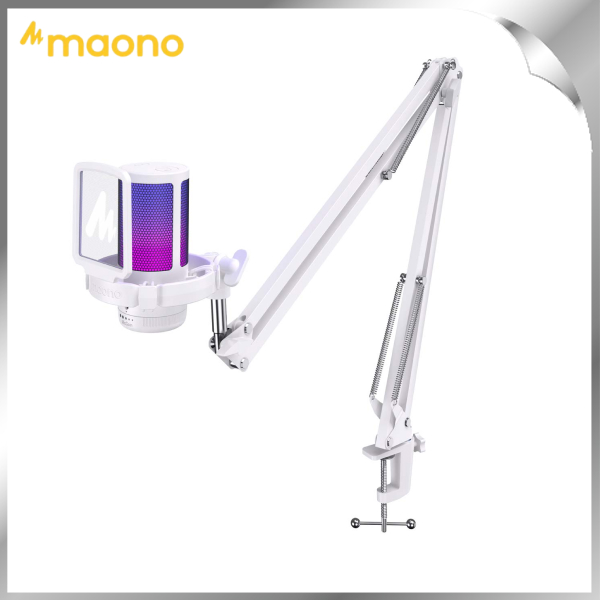 Bộ micro có dây Maono RGB DGM20S White (1 bộ thu   giá đỡ)