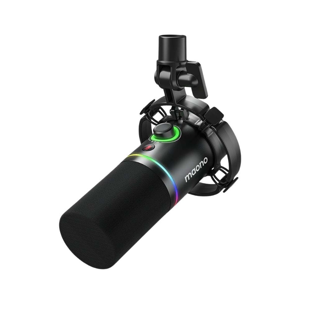 Micro có dây Maono RGB PD200X Black (1 bộ thu)