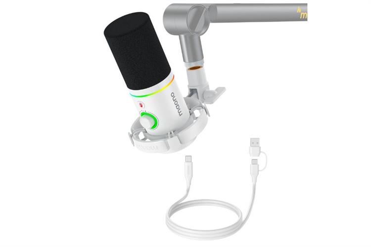 Micro có dây Maono RGB PD200X White (1 bộ thu) Màu Trắng
