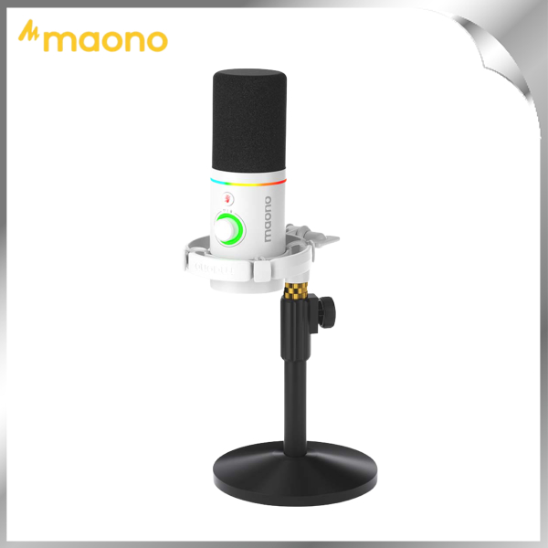 Micro có dây Maono RGB PD200X White (1 bộ thu)
