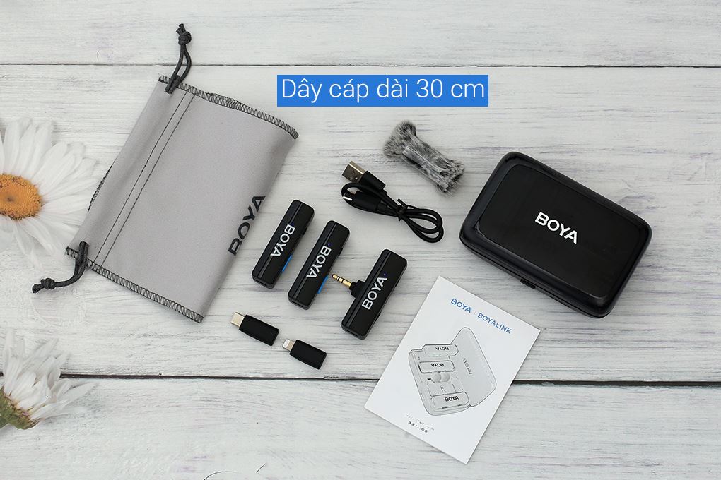 Micro không dây BOYA LINK Màu Đen