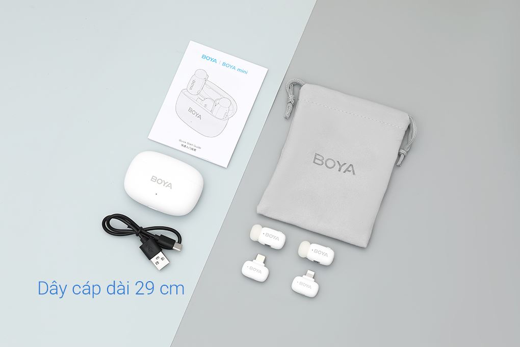 Micro không dây BOYA MINI Màu Trắng