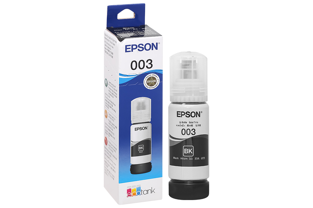 Mực in phun Epson C13T00V100 003 Dye (BK) Đen (dành cho Epson L1210/L1250/L3210/L3250/L5290) Màu Đen