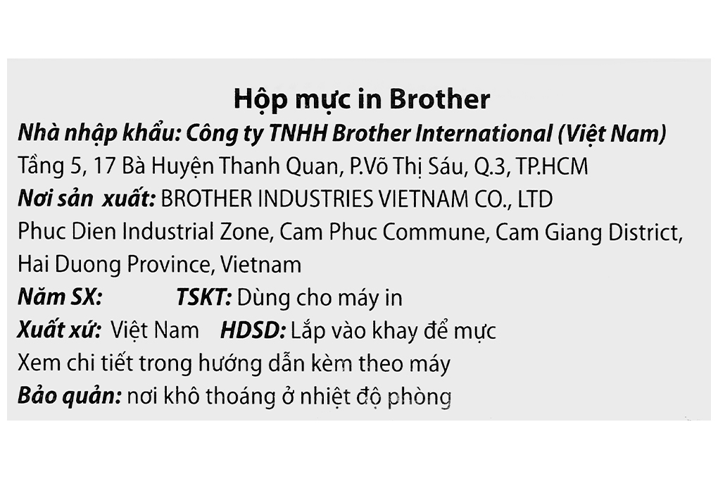 Hộp mực in Brother TNB-027 (dành cho Brother HLB21xx/DCPB76xx/MFCB78xx) Màu Đen