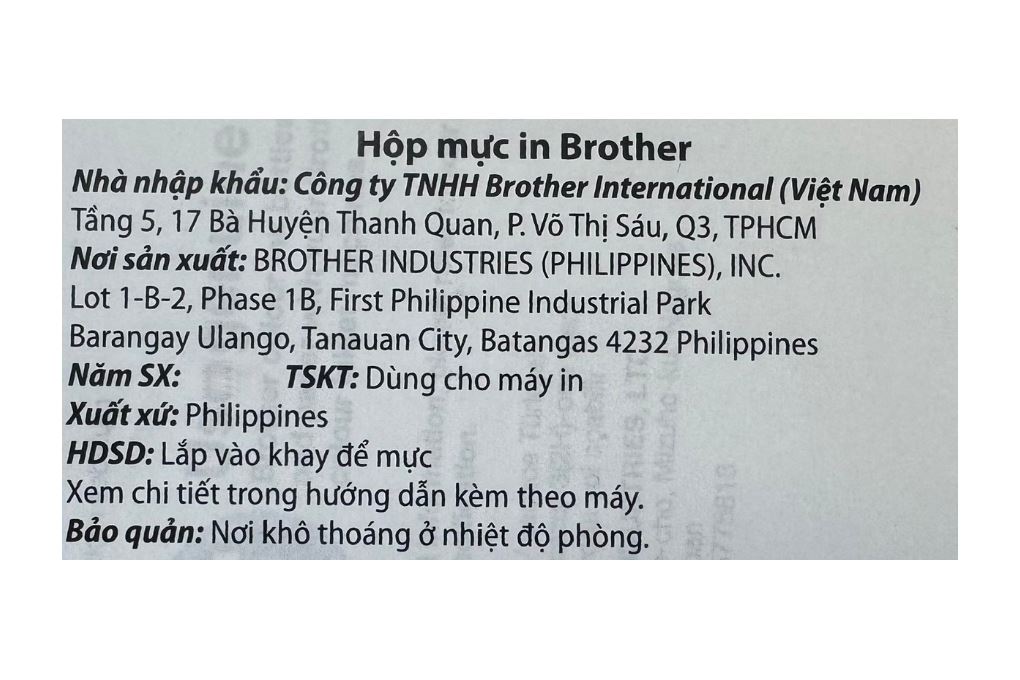 Mực in phun Brother BTD100BK Đen (dành cho Brother DCP-T436W/T230/T236/T430W/T530DW/T535DW/T536DW/T730DW/T830DW, Brother MFC-T930DW/T935DW) Màu Đen