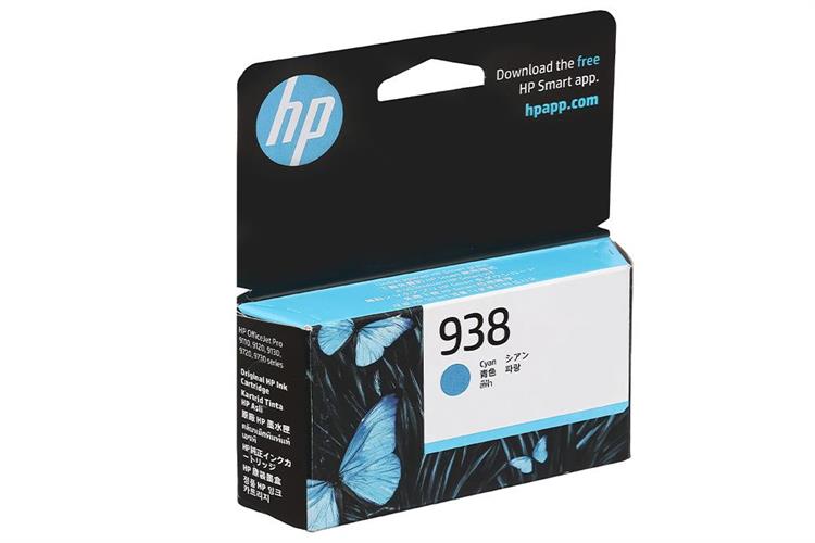 Mực in phun HP 938 Xanh 4S6X5PA (dành cho HP OfficeJet Pro 9730) Màu Xanh Dương