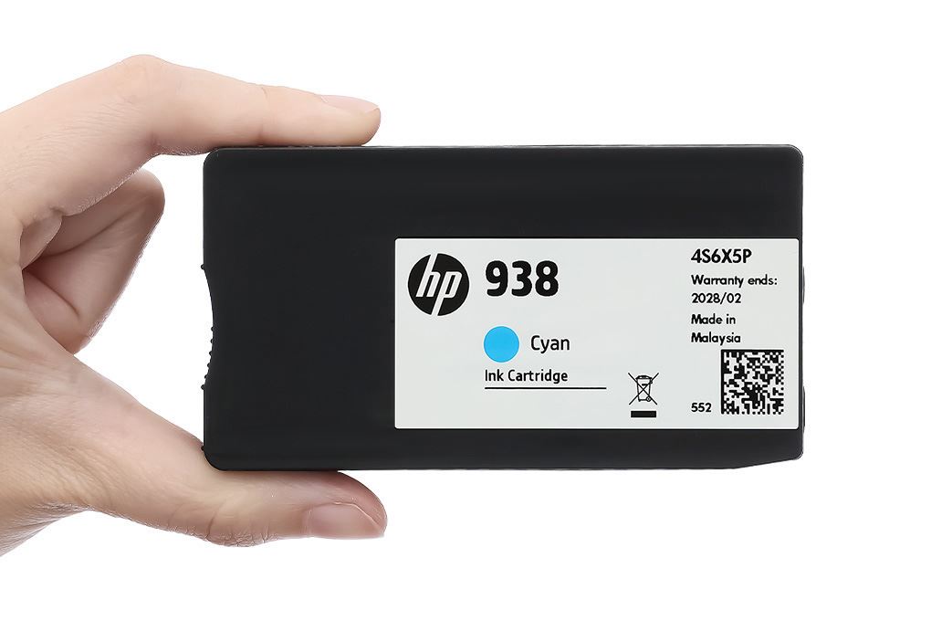 Mực in phun HP 938 Xanh 4S6X5PA (dành cho HP OfficeJet Pro 9730) Màu Xanh Dương
