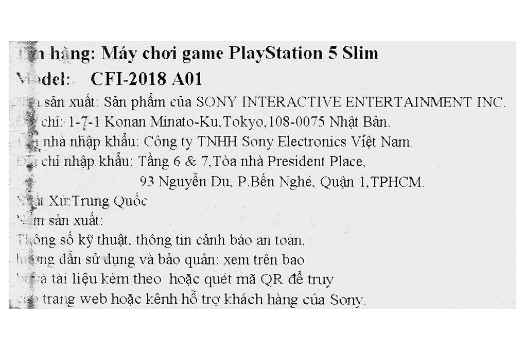 Máy chơi game Sony Playstation 5 Slim CFI-2018 A01 1 tay cầm Màu Trắng