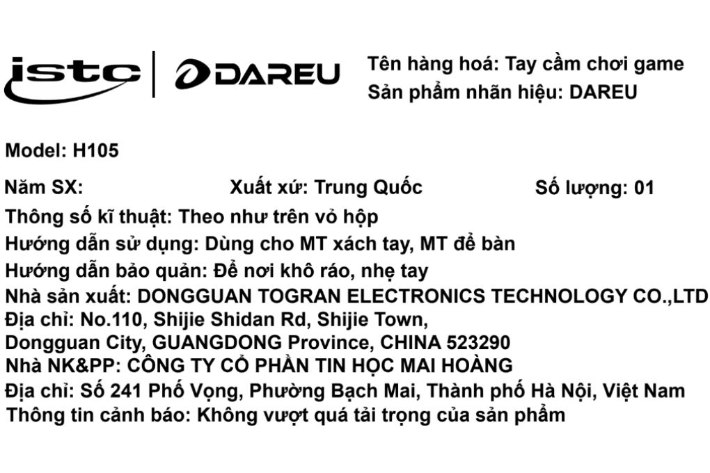 Tay cầm chơi game Dareu Hồng H105 Màu Hồng