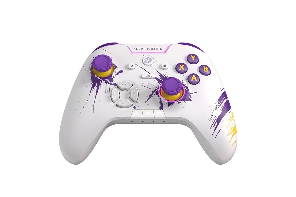 Tay cầm chơi game Dareu Trắng Tím H105 Màu Trắng - Tím