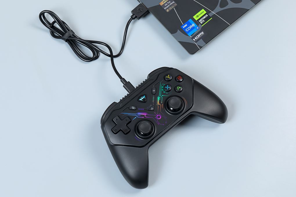 Tay cầm chơi game Machenike Đen G3s Màu Đen