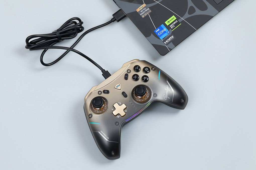 Tay cầm chơi game Machenike Đen Vàng G5 Pro V2 Premium Edition Màu Đen - Vàng