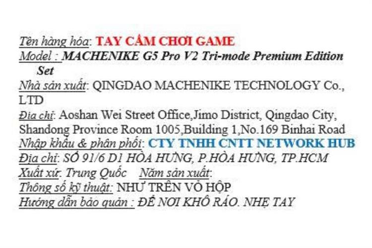 Tay cầm chơi game Machenike Đen Vàng G5 Pro V2 Premium Edition Màu Đen - Vàng