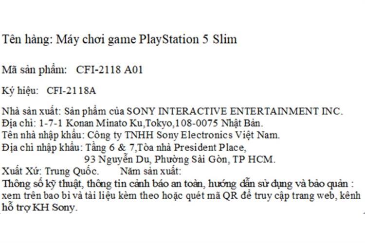 Máy chơi game Sony PlayStation 5 Slim CFI-2118 A01/1 tay cầm Màu Trắng